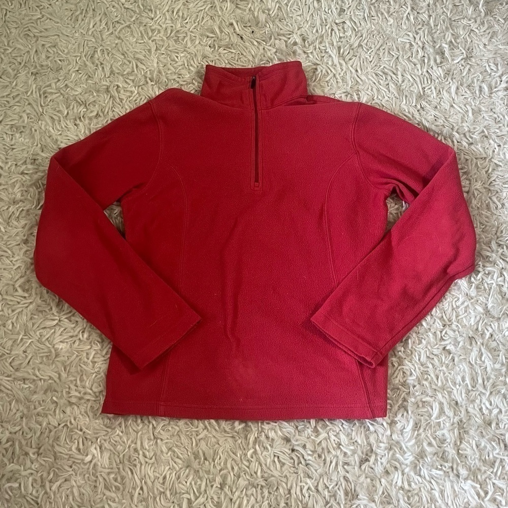 Lands End Fleece Pink 1/4 Zip Women’s Small